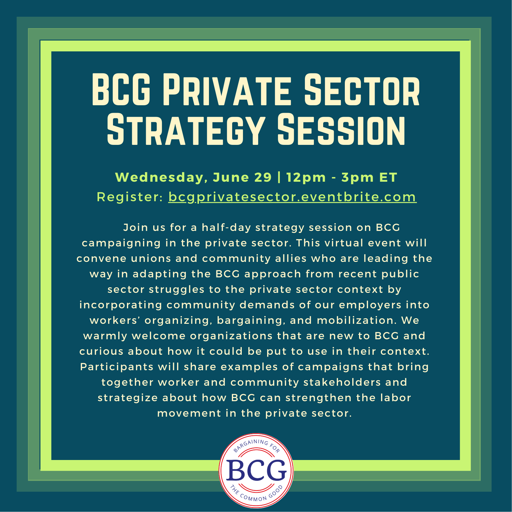 BCG Private Sector Strategy Session