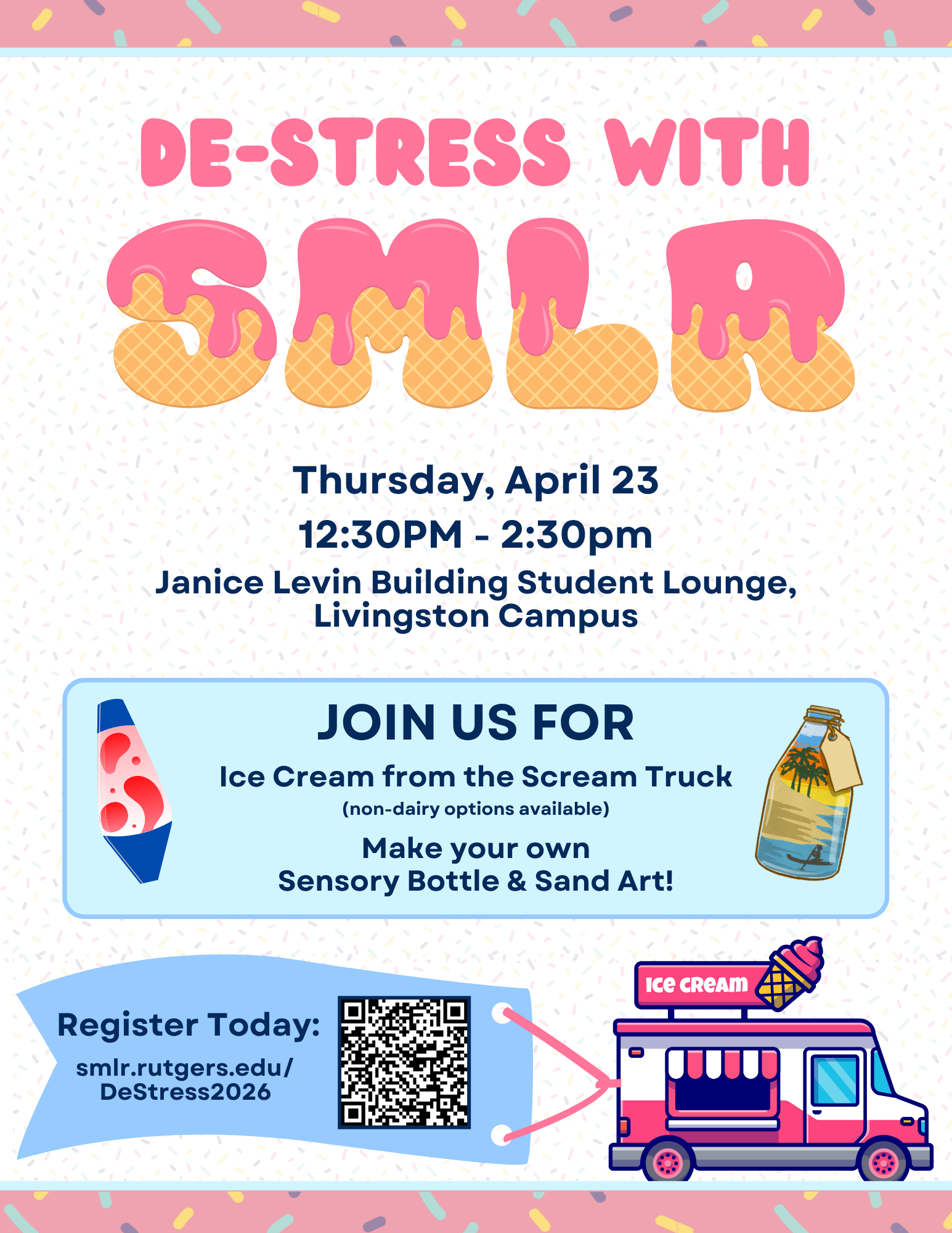 Graphic for De-Stress with SMLR event