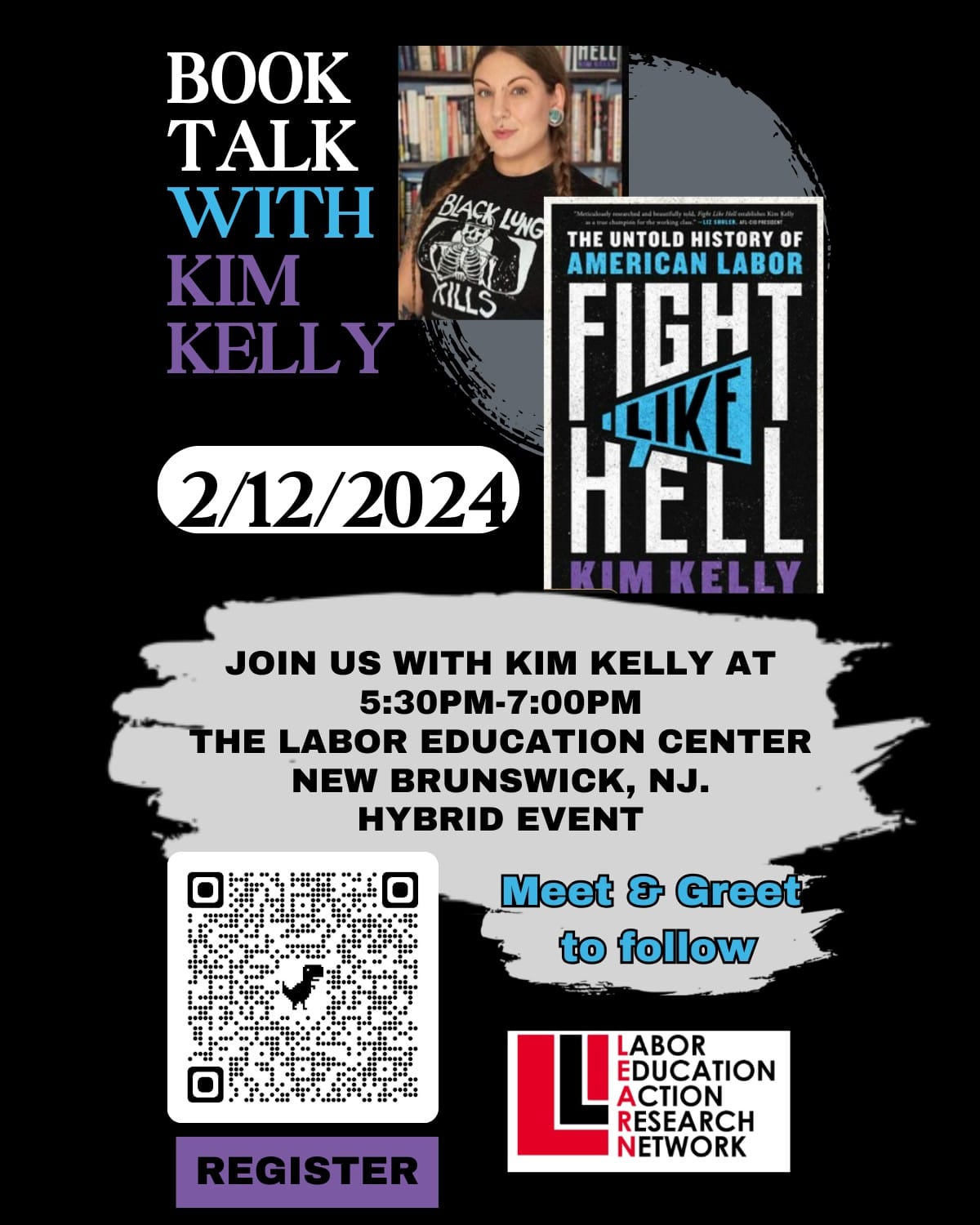 Image of Kim Kelly Book Talk Event graphic