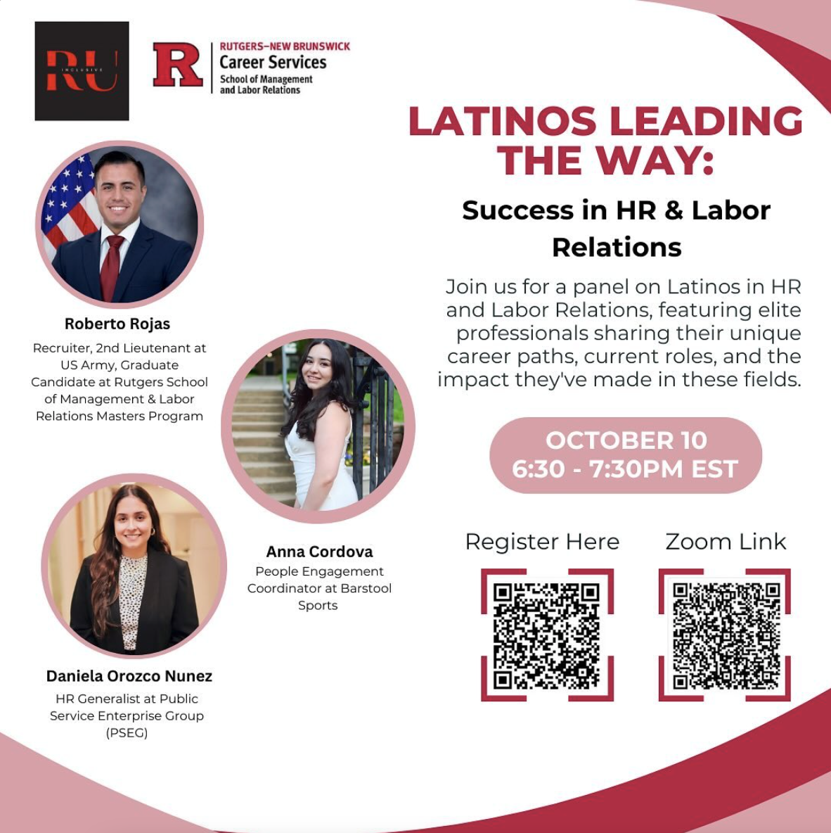 RU Inclusive Latinos Leading The Way event graphic