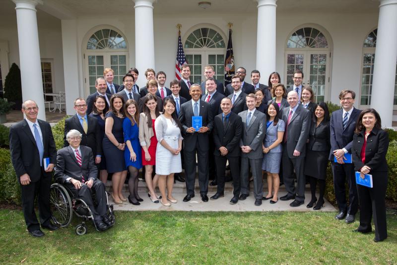Image of Doug Kruse, President Obama, and others at White House