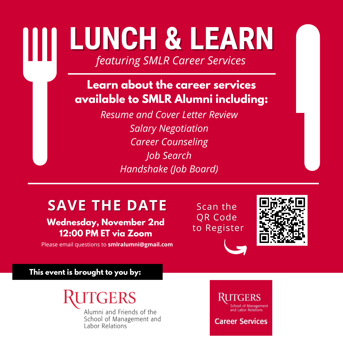 Image of Lunch and Learn with SMLR Alumni Association and Career Services