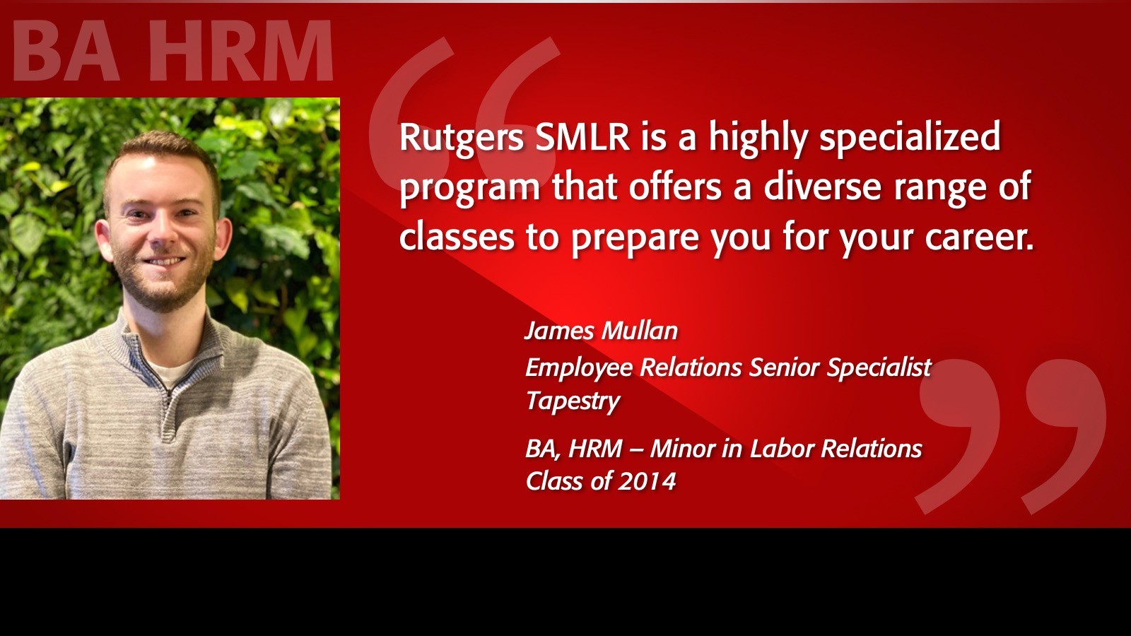 BA HRM Alumni Spotlight - James Mullan