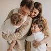 image of family hugging