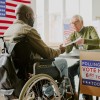 Image of person in wheelchair voting