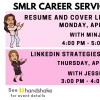 Image of Career Services Webinar Schedule for 4/5 