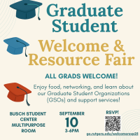 Image of Graduate Student Welcome and Resource Fair Flyer 2025