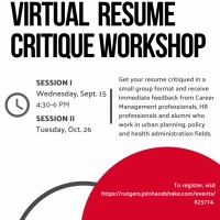 Image of Virtual Resume Critique Workshop