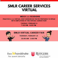 Image of SMLR Career Services 2/8 Mock 1:1 Sessions