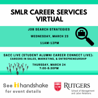 Image of Career Services Virtual Flyer - March 24, 2022