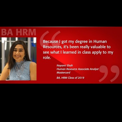 BA HRM Alumni Spotlight - Nayomi Shah