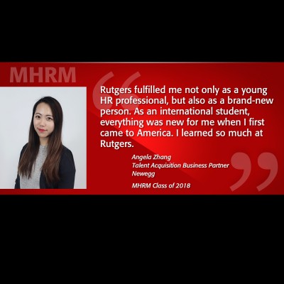 Image of Angela Zhang MHRM Testimonial