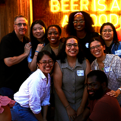 Group photo of 2025 SMLRAA Alumni Happy Hour attendees