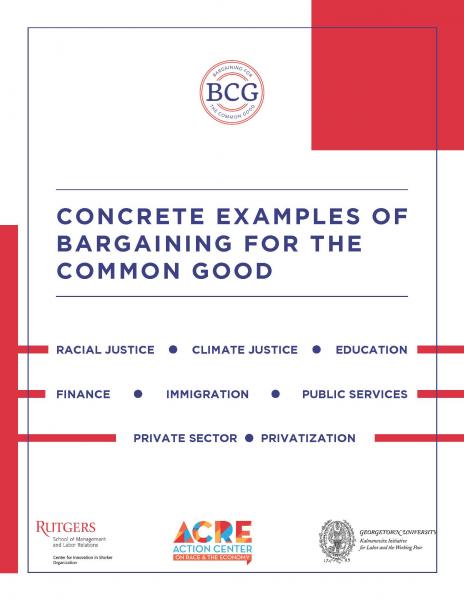 Concrete Examples of Bargaining for the Common Good